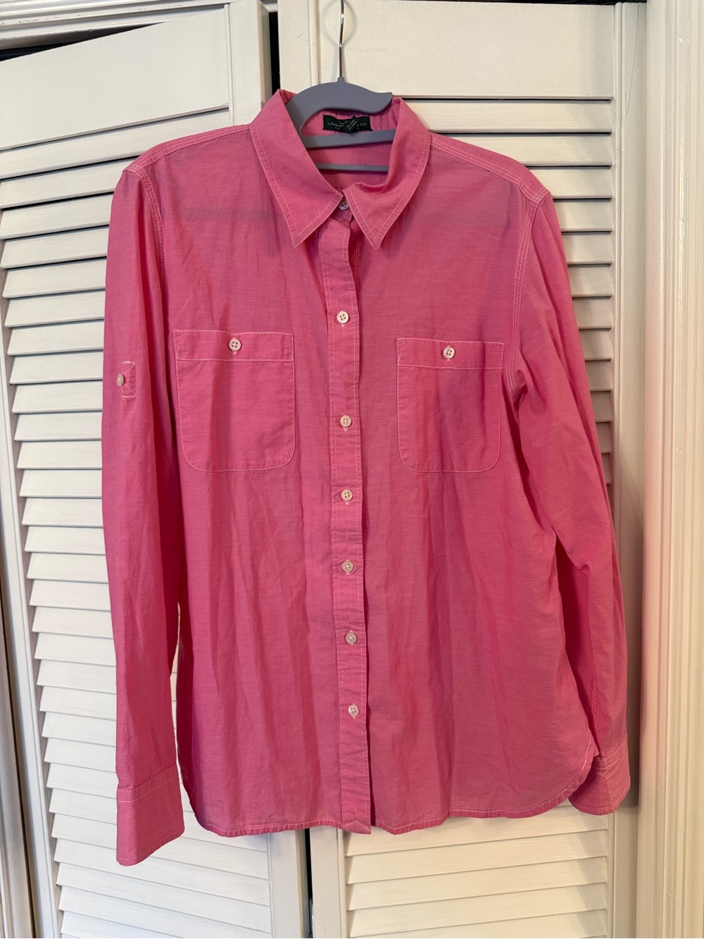 Ralph Lauren Pink Cotton Button-Up Shirt